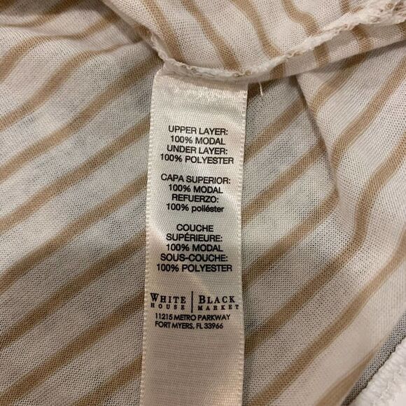 WHBM 100% Modal Short Sleeve Striped Tunic - Picture 6 of 7